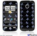 HTC Droid Eris Skin - Pastel Butterflies Blue on Black