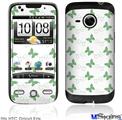 HTC Droid Eris Skin - Pastel Butterflies Green on White