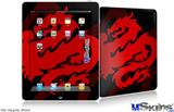 iPad Skin - Oriental Dragon Red on Black