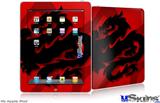 iPad Skin - Oriental Dragon Black on Red