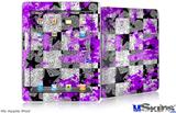 iPad Skin - Purple Checker Skull Splatter