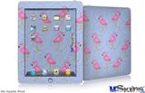 iPad Skin - Flamingos on Blue