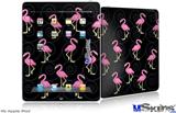 iPad Skin - Flamingos on Black