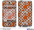 iPod Touch 4G Decal Style Vinyl Skin - Locknodes 03 Burnt Orange