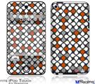 iPod Touch 4G Decal Style Vinyl Skin - Locknodes 05 Burnt Orange