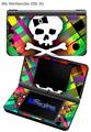 Rainbow Plaid Skull - Decal Style Skin fits Nintendo DSi XL (DSi SOLD SEPARATELY)