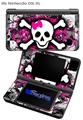 Splatter Girly Skull - Decal Style Skin fits Nintendo DSi XL (DSi SOLD SEPARATELY)