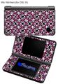 Splatter Girly Skull Pink - Decal Style Skin fits Nintendo DSi XL (DSi SOLD SEPARATELY)