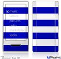 Zune HD Skin - Psycho Stripes Blue and White