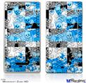 Zune HD Skin - Checker Skull Splatter Blue