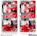 Zune HD Skin - Checker Skull Splatter Red