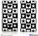 Zune HD Skin - Hearts And Stars Black and White