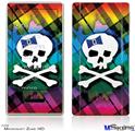 Zune HD Skin - Rainbow Plaid Skull