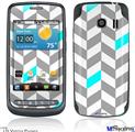 LG Vortex Skin - Chevrons Gray And Aqua