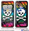 HTC Droid Incredible Skin - Rainbow Plaid Skull