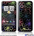 HTC Droid Incredible Skin - Kearas Flowers on Black