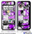 HTC Droid Incredible Skin - Purple Checker Skull Splatter