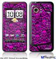 HTC Droid Incredible Skin - Pink Skull Bones