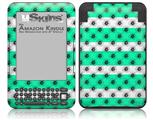 Kearas Daisies Stripe Sea Foam - Decal Style Skin fits Amazon Kindle 3 Keyboard (with 6 inch display)