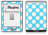Kearas Polka Dots White And Blue - Decal Style Skin (fits 4th Gen Kindle with 6inch display and no keyboard)
