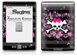 Pink Bow Skull - Decal Style Skin (fits 4th Gen Kindle with 6inch display and no keyboard)