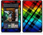 Amazon Kindle Fire (Original) Decal Style Skin - Rainbow Plaid