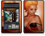 Amazon Kindle Fire (Original) Decal Style Skin - 0range Pin Up Girl