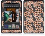 Amazon Kindle Fire (Original) Decal Style Skin - Locknodes 02 Burnt Orange