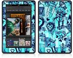 Amazon Kindle Fire (Original) Decal Style Skin - Scene Kid Sketches Blue