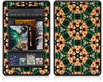 Amazon Kindle Fire (Original) Decal Style Skin - Floral Pattern Orange