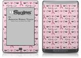 Fight Like A Girl Breast Cancer Ribbons and Hearts - Decal Style Skin (fits Amazon Kindle Touch Skin)