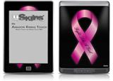 Fight Like a Girl Breast Cancer Pink Ribbon on Black - Decal Style Skin (fits Amazon Kindle Touch Skin)