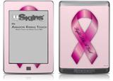 Fight Like a Girl Breast Cancer Pink Ribbon on Pink - Decal Style Skin (fits Amazon Kindle Touch Skin)