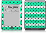 Kearas Daisies Stripe Sea Foam - Decal Style Skin (fits Amazon Kindle Touch Skin)