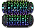 Skull and Crossbones Rainbow - Decal Style Skin fits Sony PS Vita