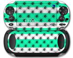 Kearas Daisies Stripe Sea Foam - Decal Style Skin fits Sony PS Vita