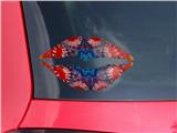 Lips Decal 9x5.5 Tie Dye Star 100