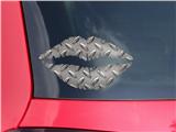 Lips Decal 9x5.5 Diamond Plate Metal 02-2