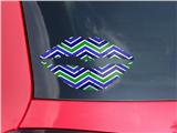 Lips Decal 9x5.5 Zig Zag Blue Green