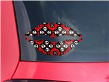 Lips Decal 9x5.5 Goth Punk Skulls