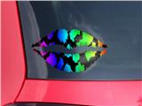 Lips Decal 9x5.5 Rainbow Leopard