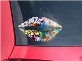 Lips Decal 9x5.5 Floral Splash