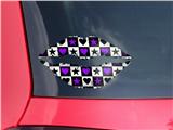 Lips Decal 9x5.5 Purple Hearts And Stars