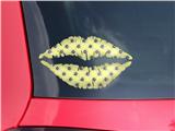 Lips Decal 9x5.5 Kearas Daisies Yellow