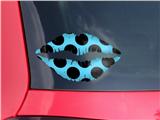 Lips Decal 9x5.5 Kearas Polka Dots Black And Blue