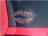 Lips Decal 9x5.5 Splatter Girly Skull Pink