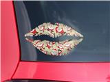 Lips Decal 9x5.5 Lots of Santas