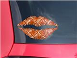 Lips Decal 9x5.5 Wavey Burnt Orange