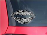 Lips Decal 9x5.5 Scattered Skulls Black