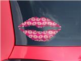 Lips Decal 9x5.5 Donuts Hot Pink Fuchsia